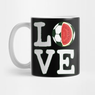 Love Soccer Watermelon Mug